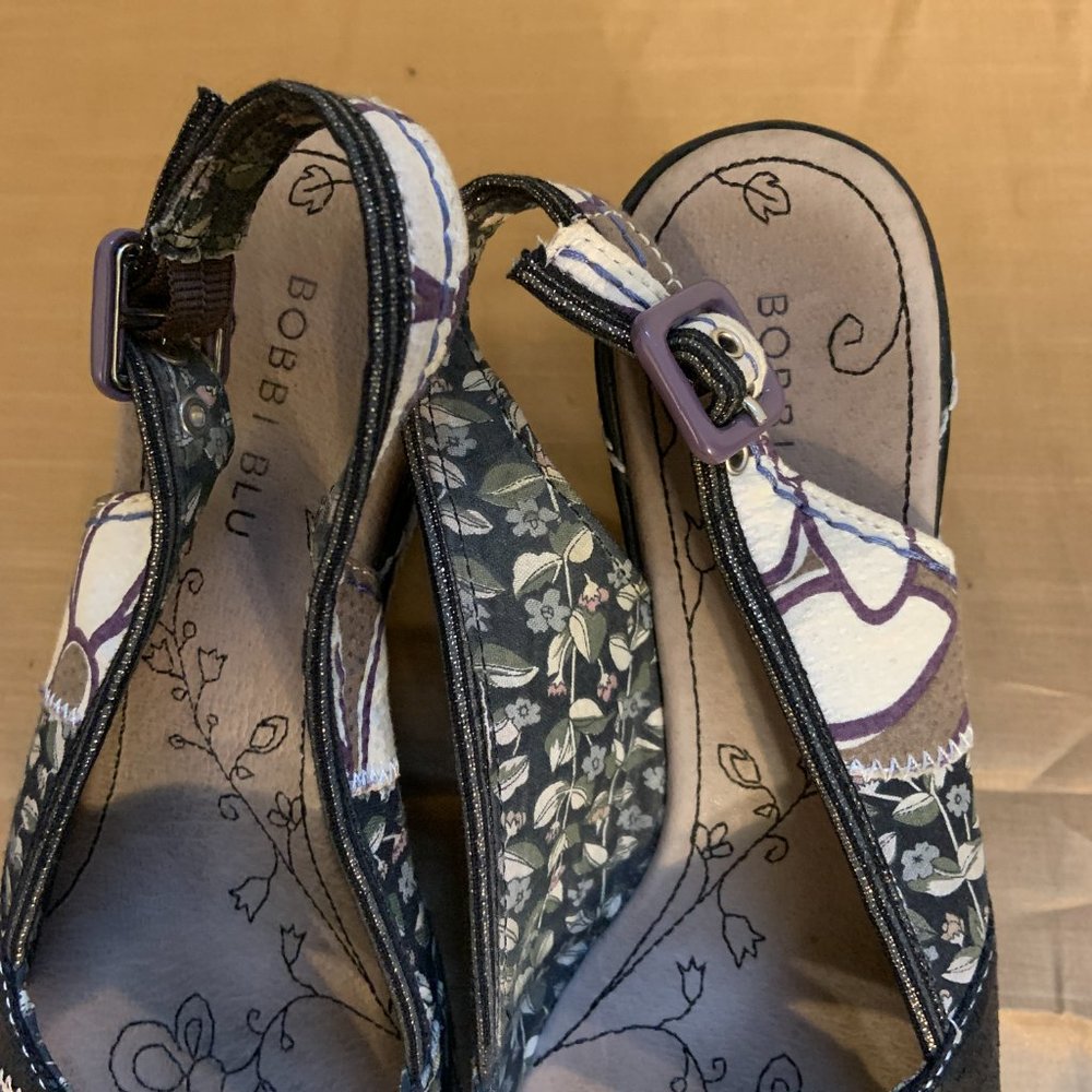 Bobby Blu Patchwork Sling-Back Wedges - image 7